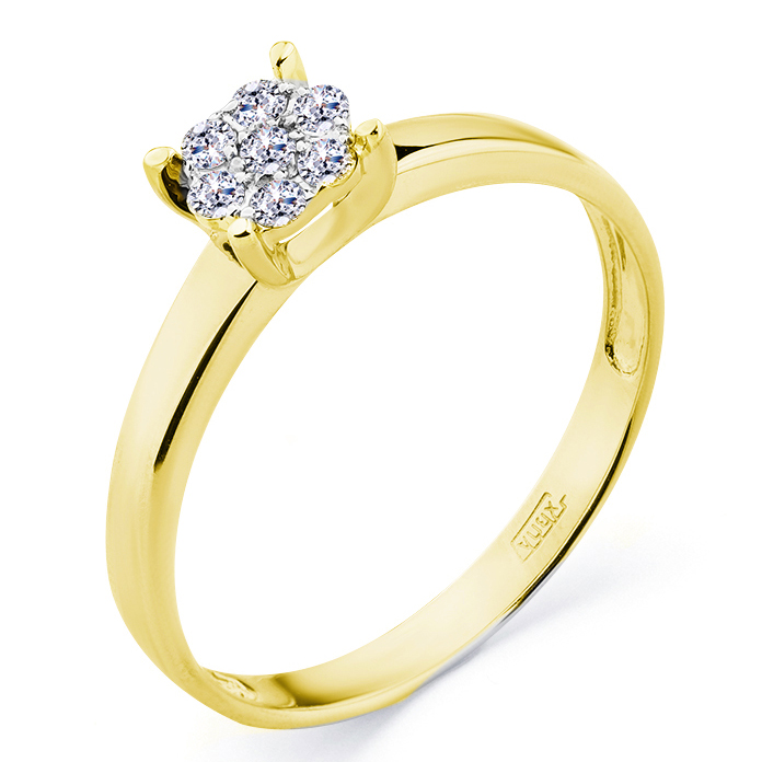 Кольцо, золото, бриллиант, 1-308326-00-00